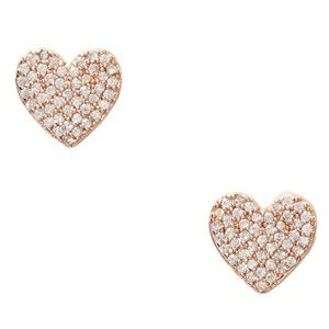Kate Spade Yours Truly Pave Heart Stud Earrings